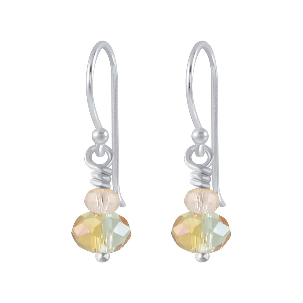 Boucles d'oreilles perle faite main en argent