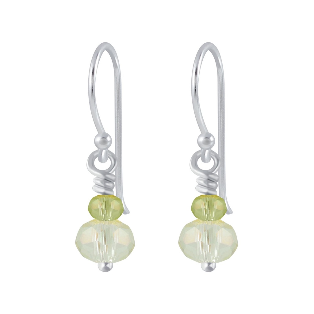 Boucles d'oreilles perle faite main en argent
