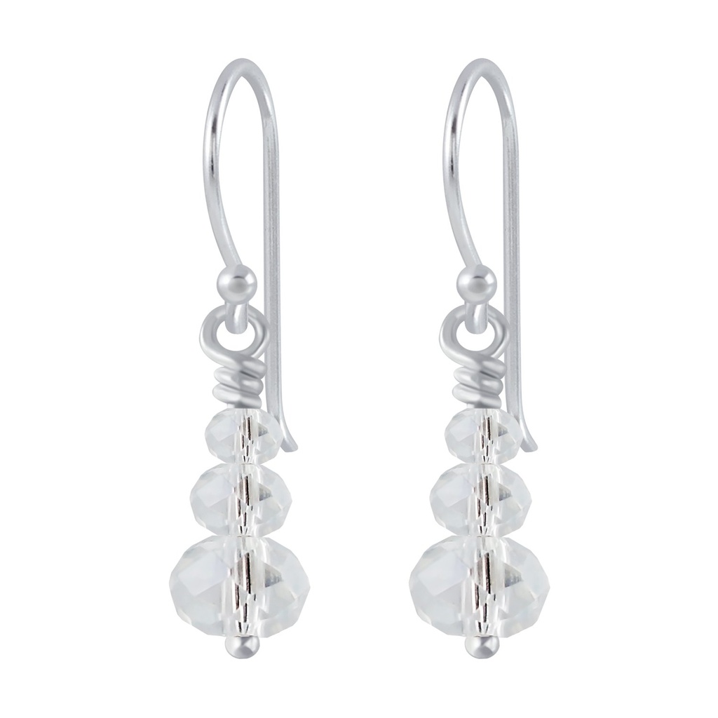 Boucles d'oreilles perle faite main en argent