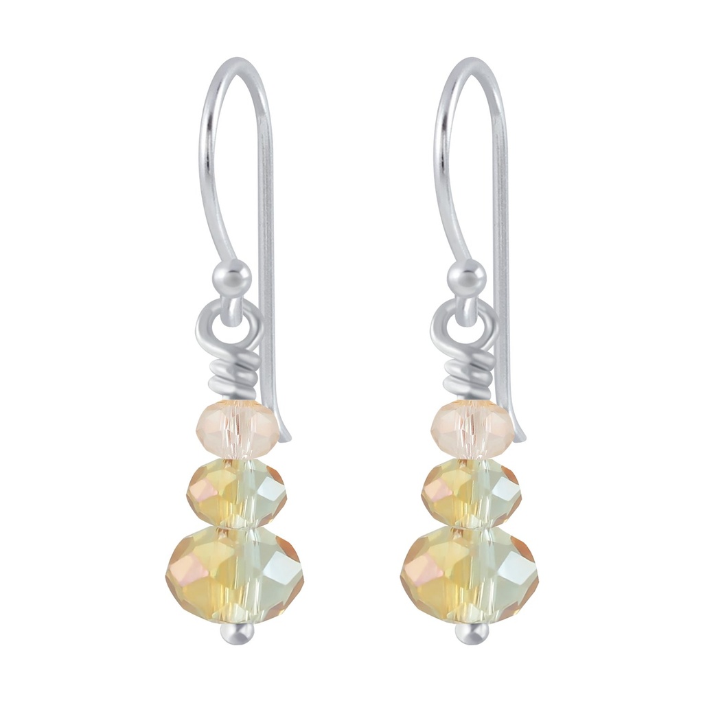 Boucles d'oreilles perle faite main en argent