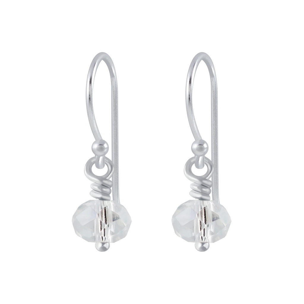 Boucles d'oreilles perle faite main en argent