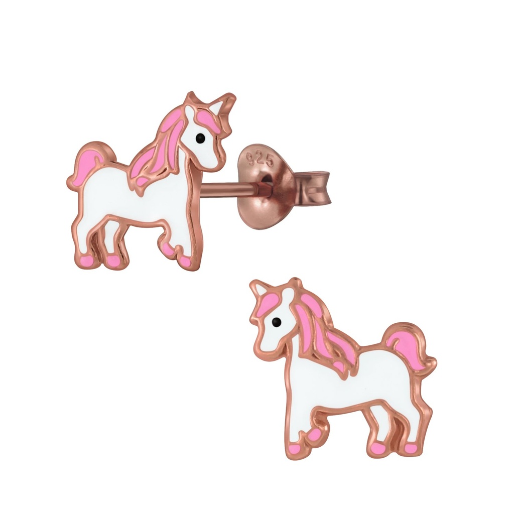 [10002284] Silver Unicorn Stud Earrings