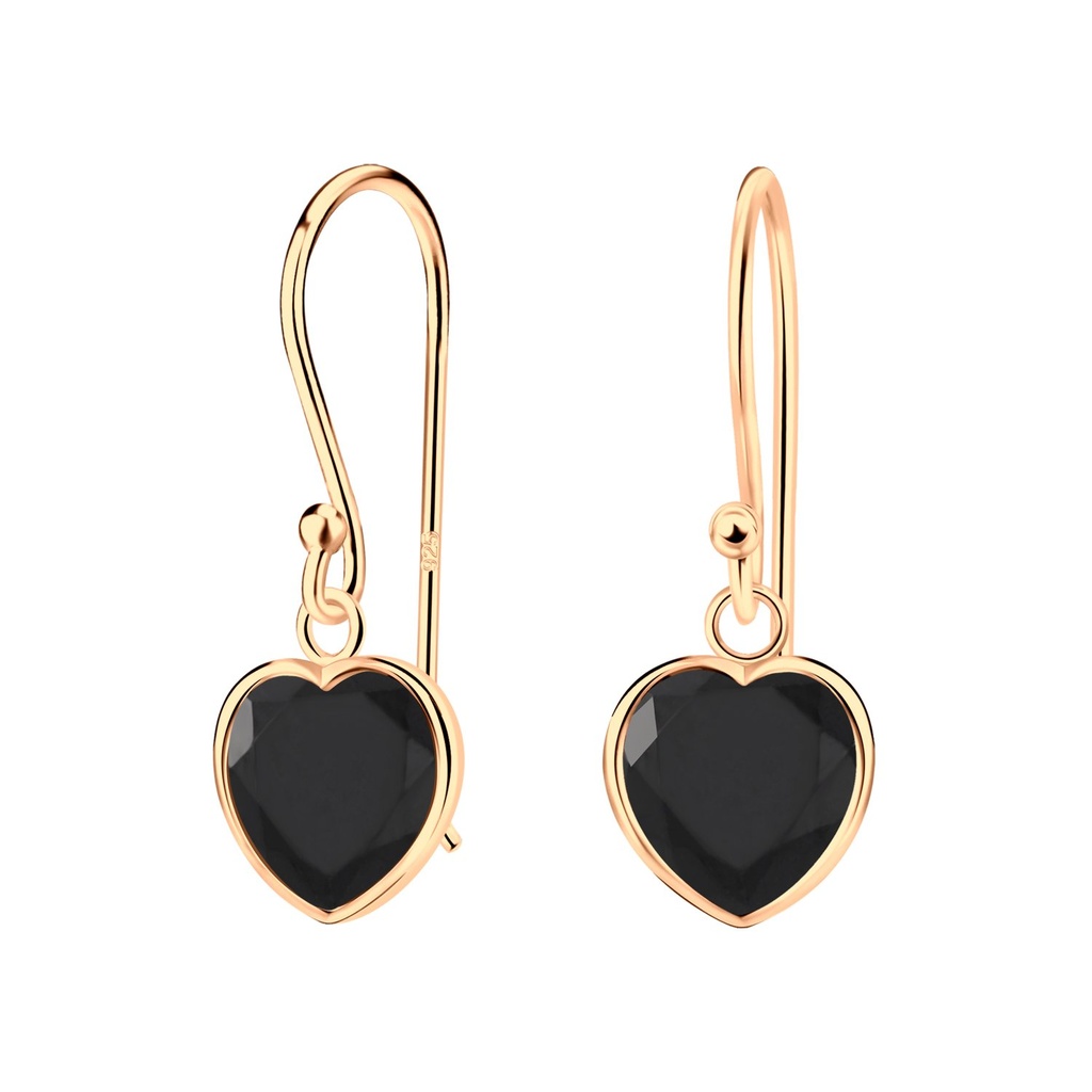 8mm Heart Cubic Zirconia Silver Earrings