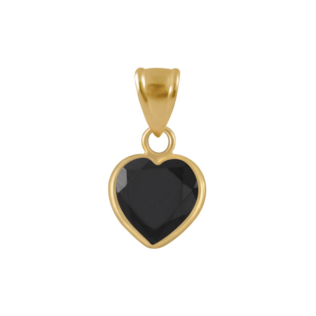 8mm Heart Cubic Zirconia Silver Pendant