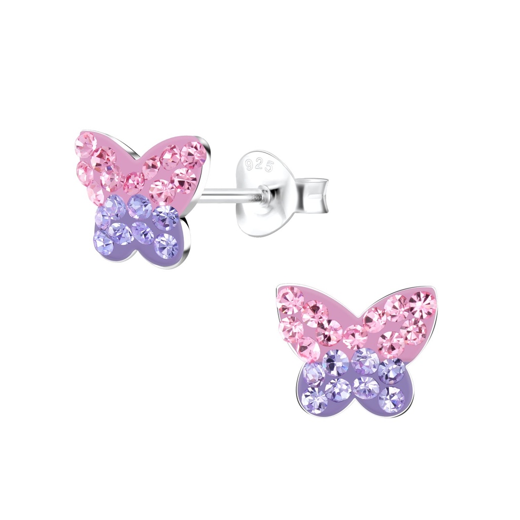 Silver Butterfly Stud Earrings