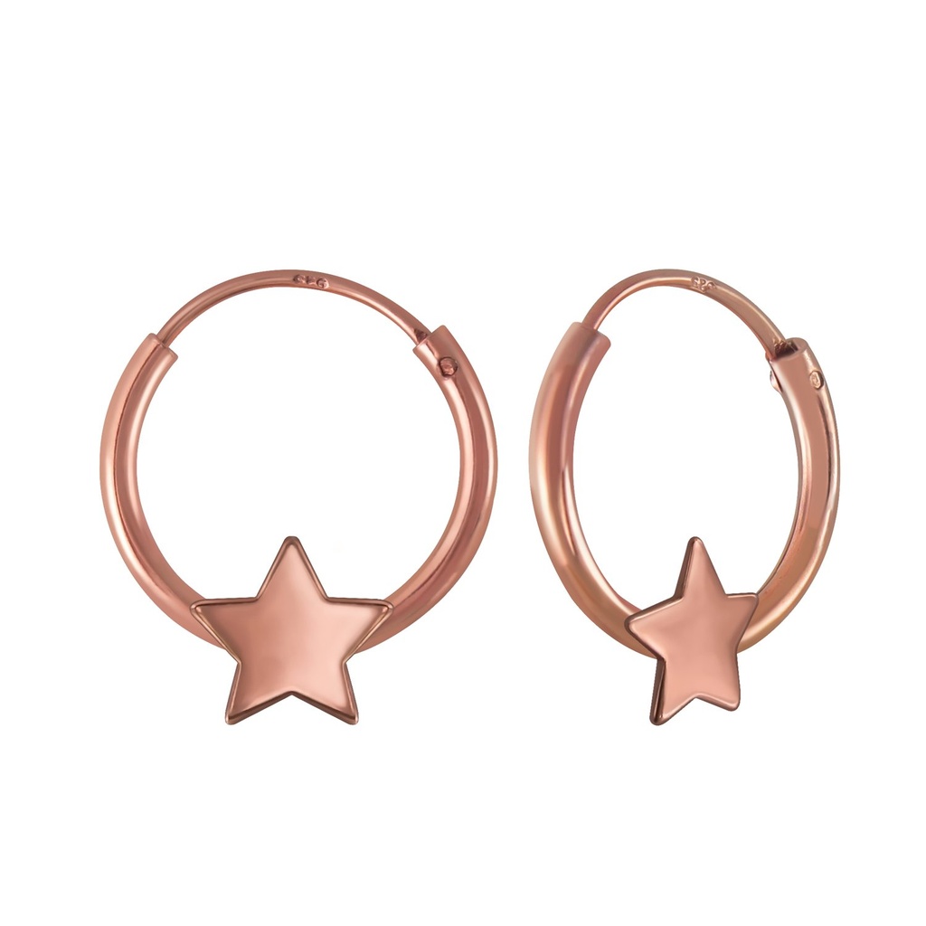 Créoles étoile en argent