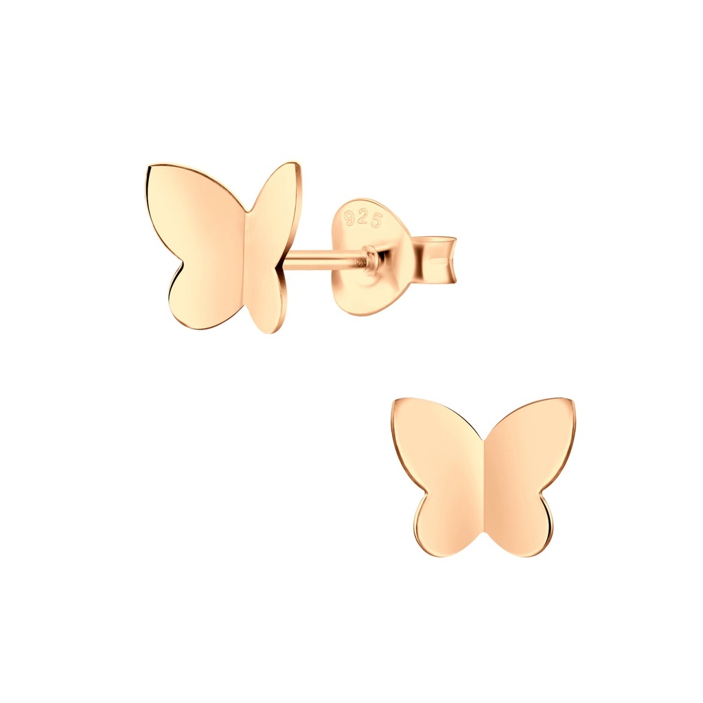 Silver Butterfly Stud Earrings