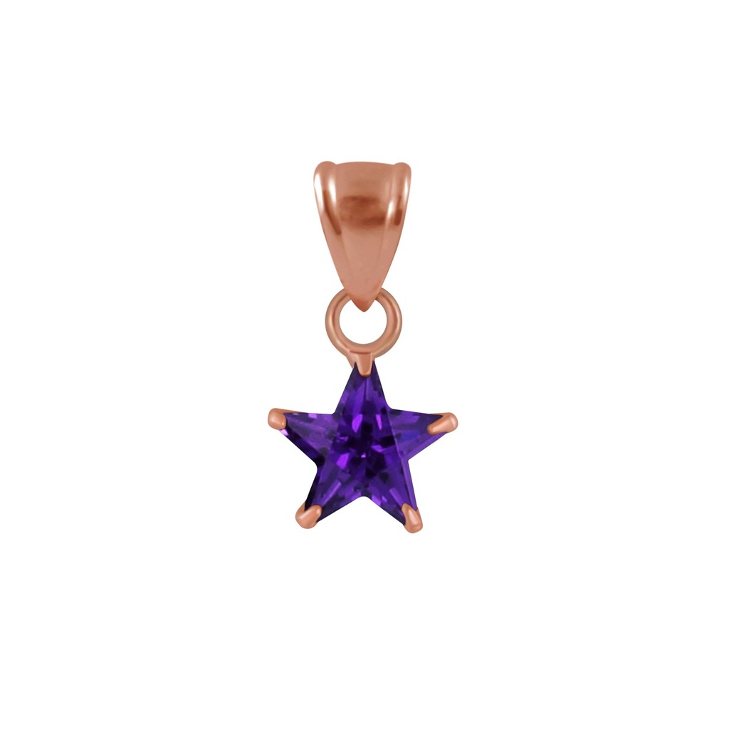 Pendentif en argent zircon étoile 6 mm