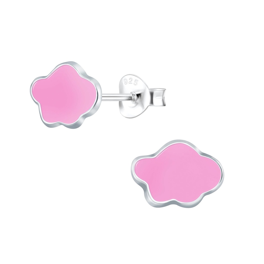 Puces d'oreilles nuage en argent