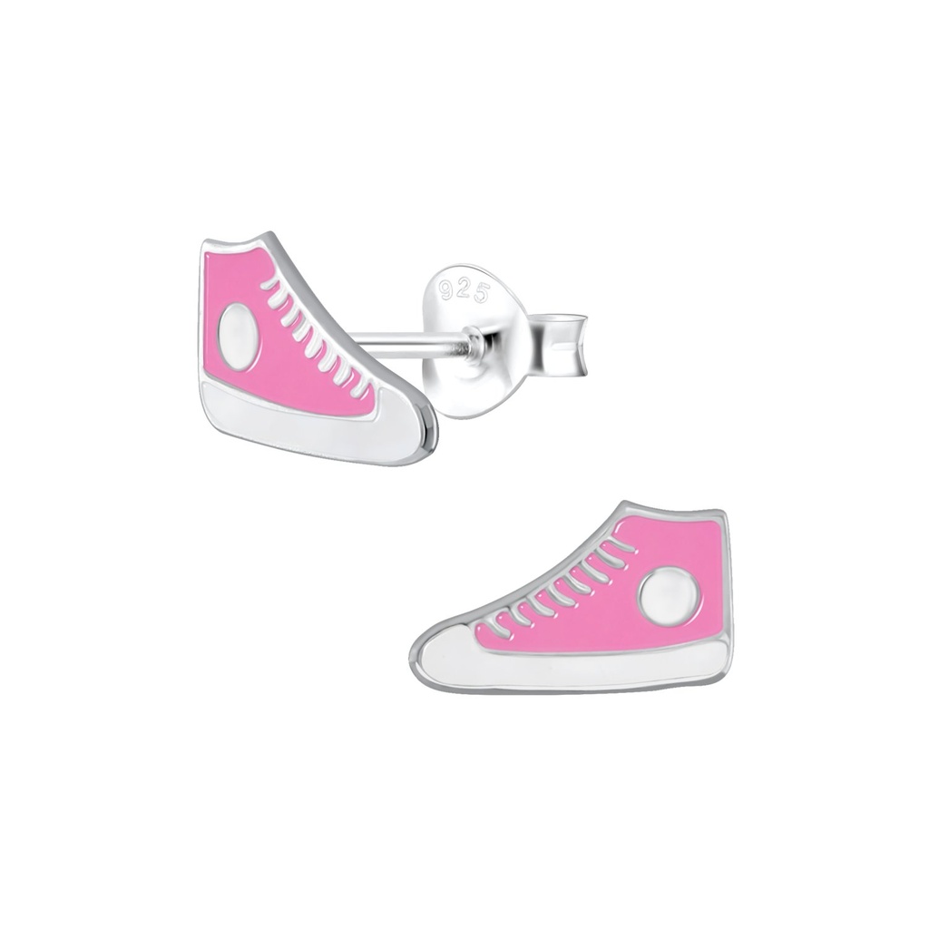Silver Sneaker Stud Earrings