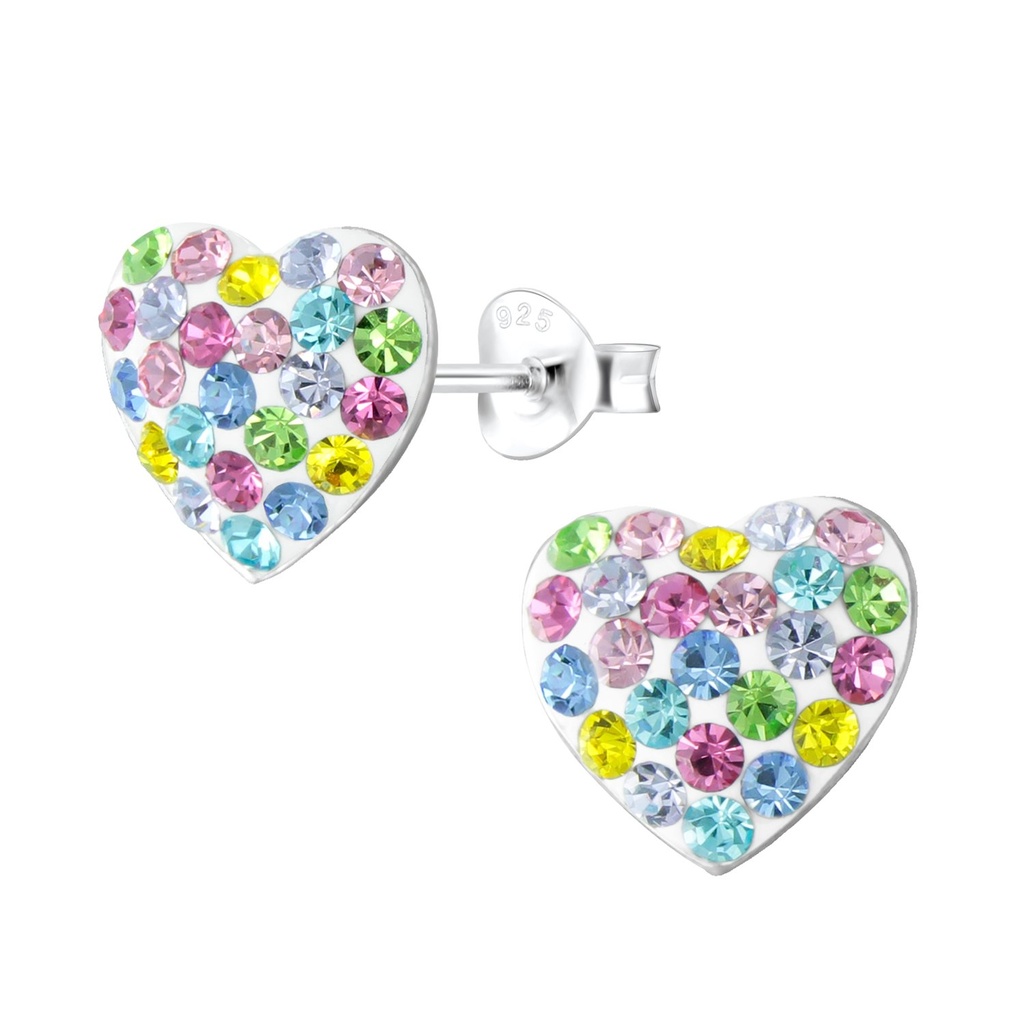 [10001667] Silver Heart Stud Earrings