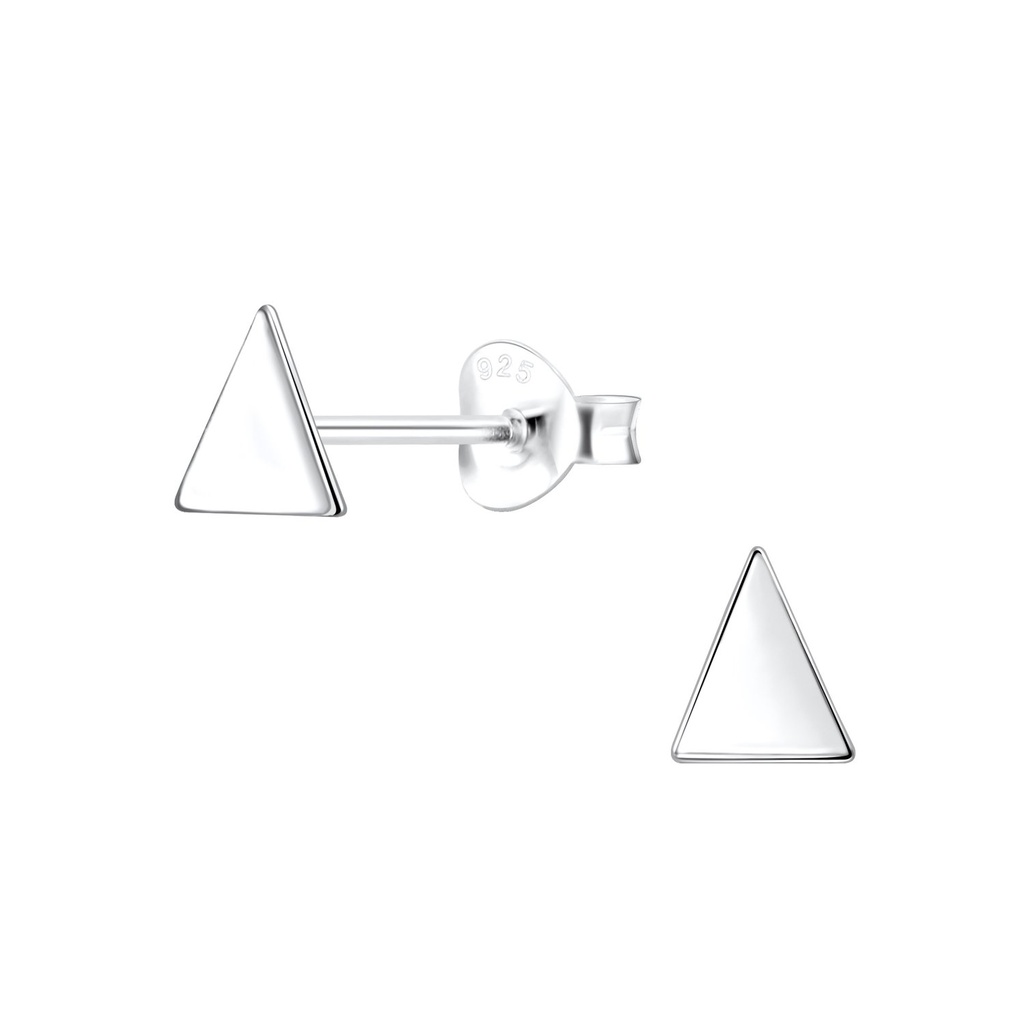 Puces d'oreilles triangle en argent