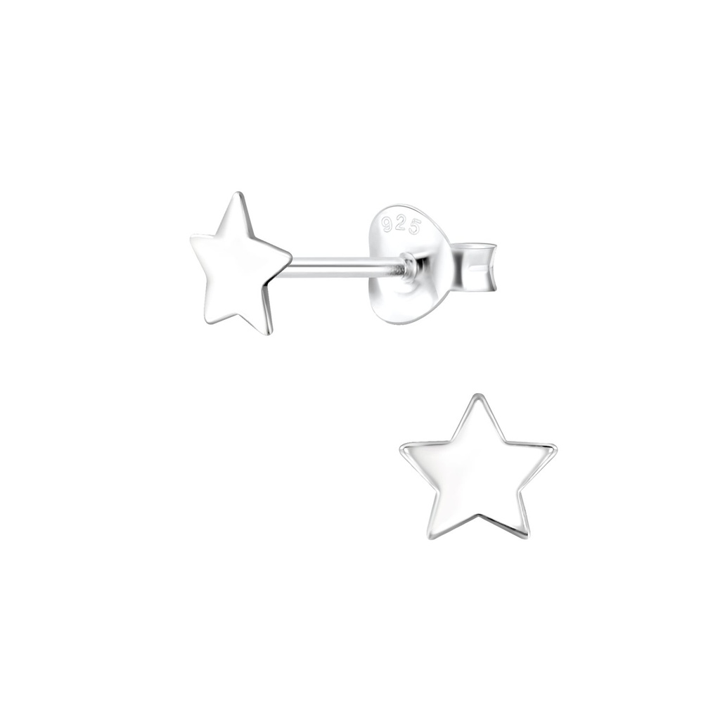 Puces d'oreilles étoile en argent