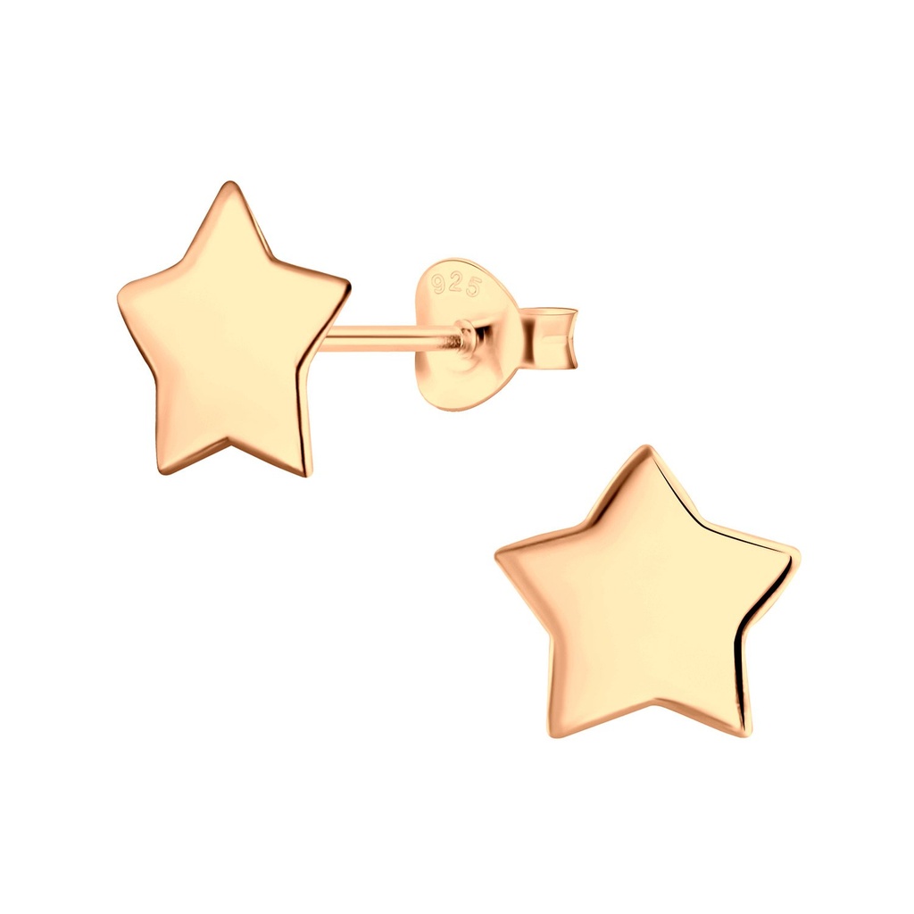 Silver Star Stud Earrings