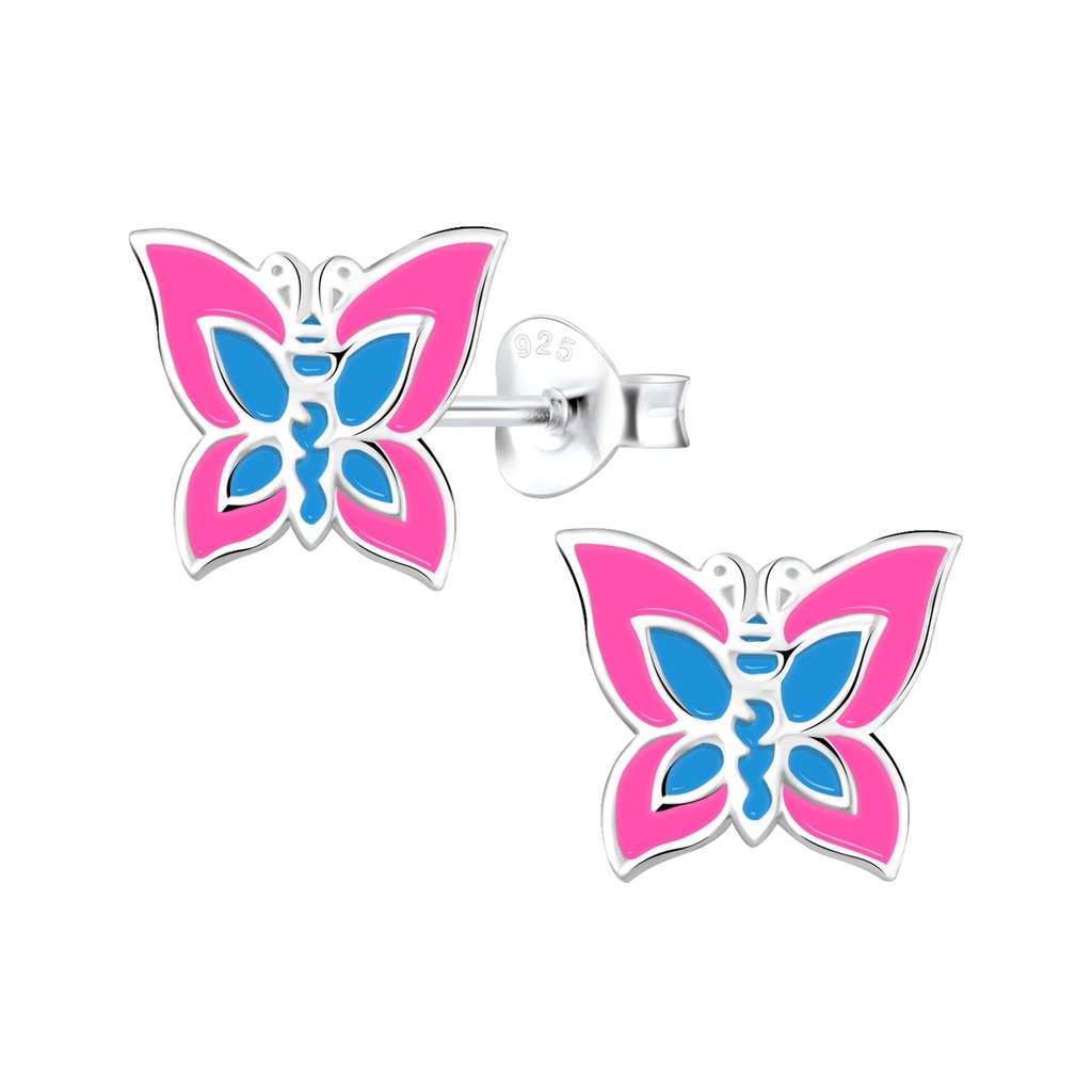 Silver Butterfly Stud Earrings