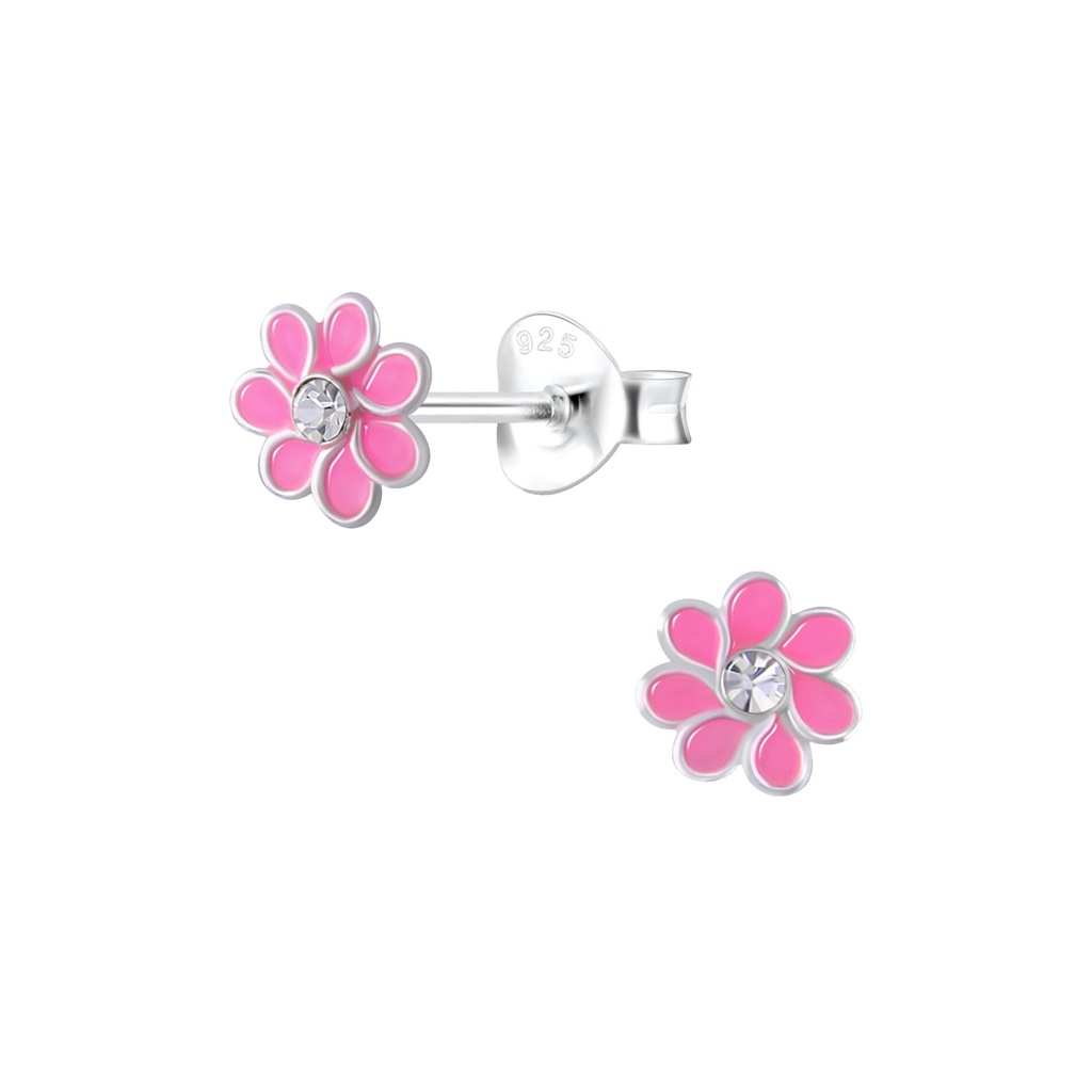 [10001628] Silver Flower Stud Earrings