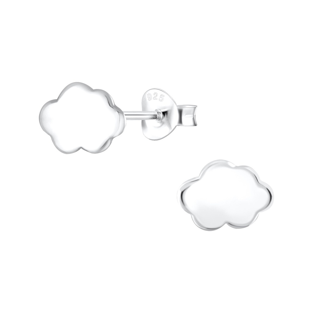 Puces d'oreilles nuage en argent