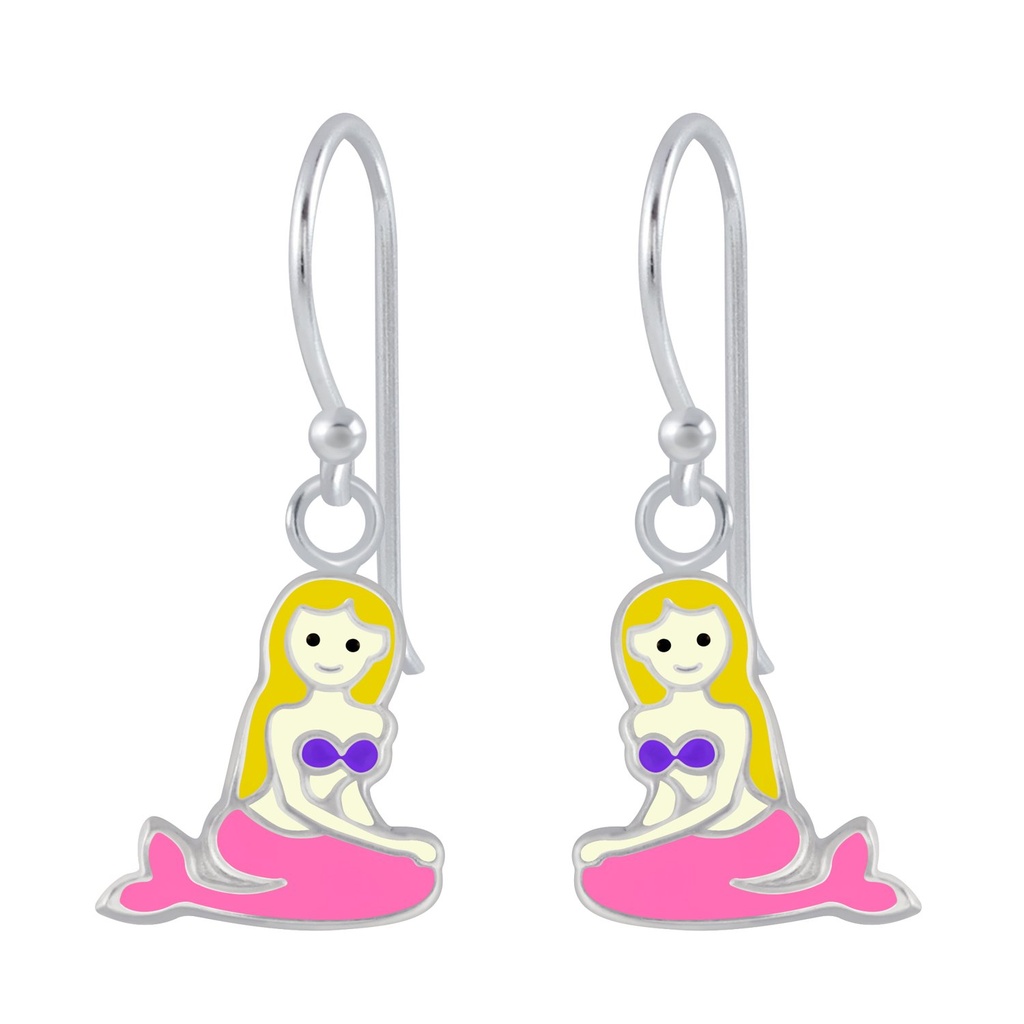 Boucles d'oreilles sirène en argent