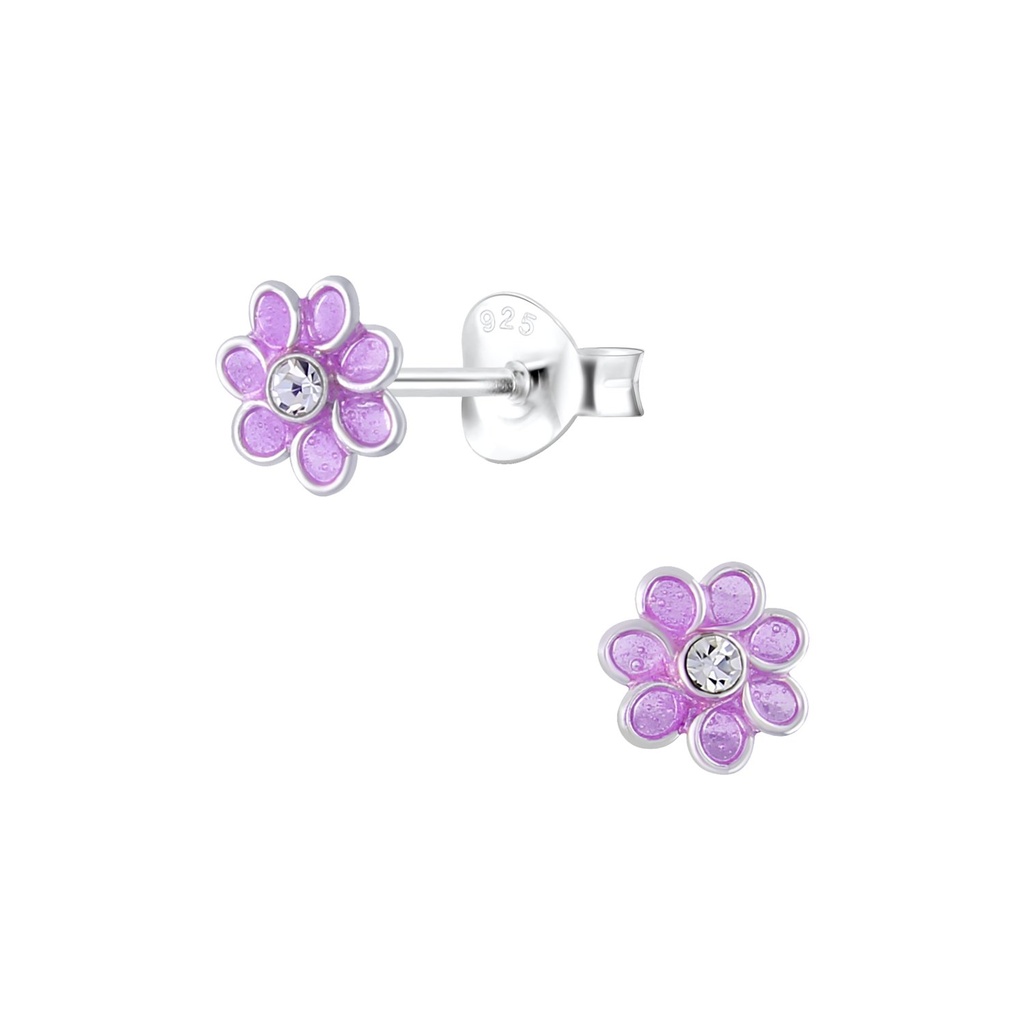 [10001560] Silver Flower Stud Earrings