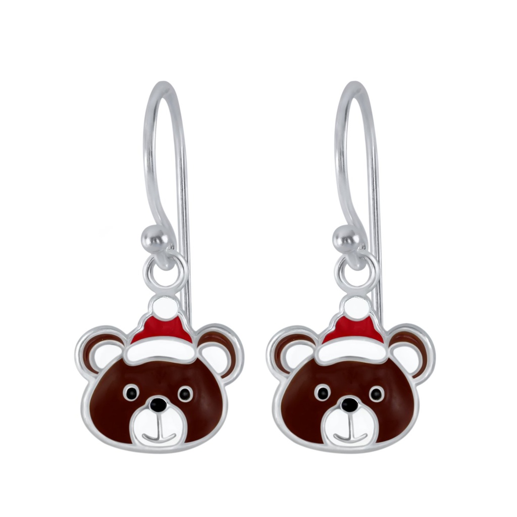 Boucles d'oreilles ours en argent