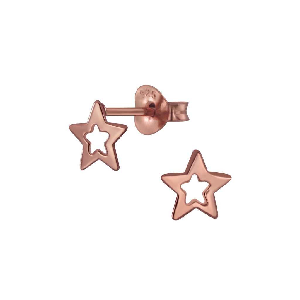 [10001490] Puces d'oreilles étoile en argent