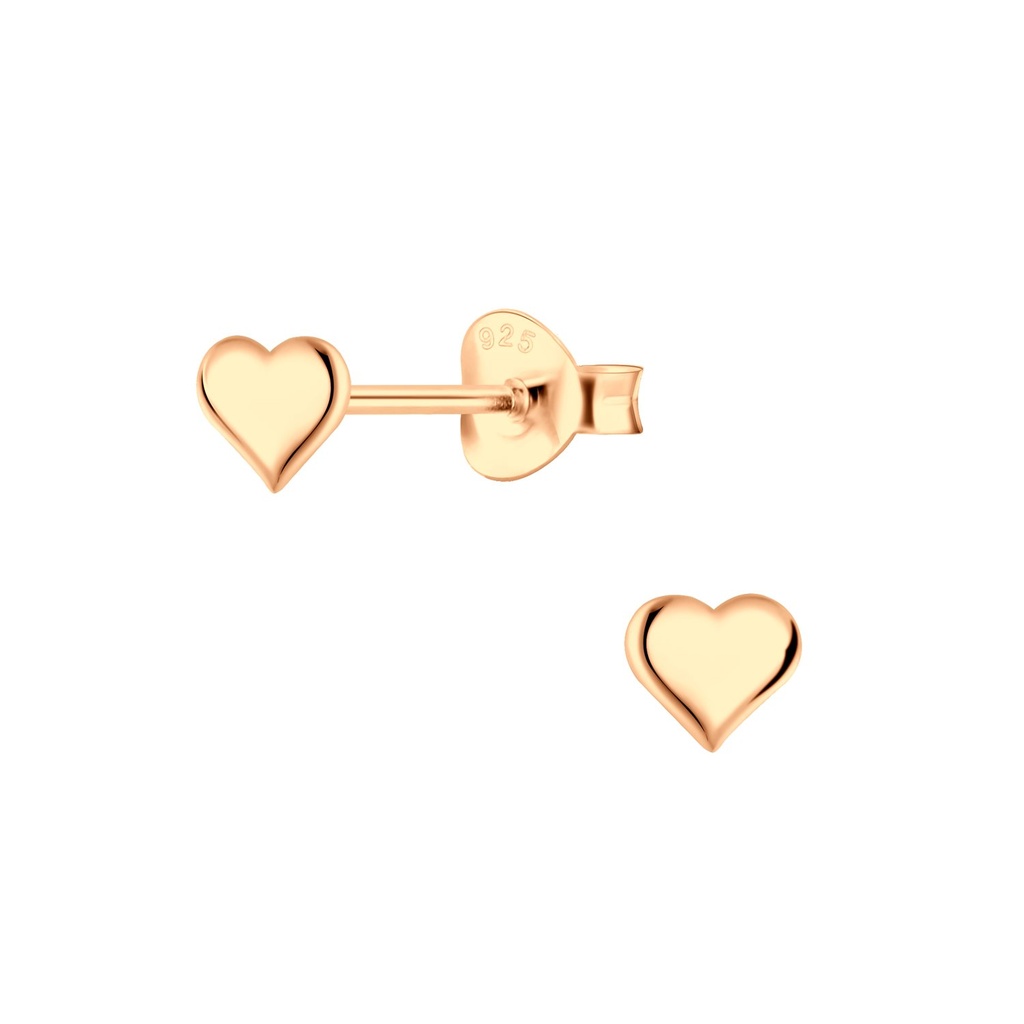 [10001485] Silver Heart Stud Earrings