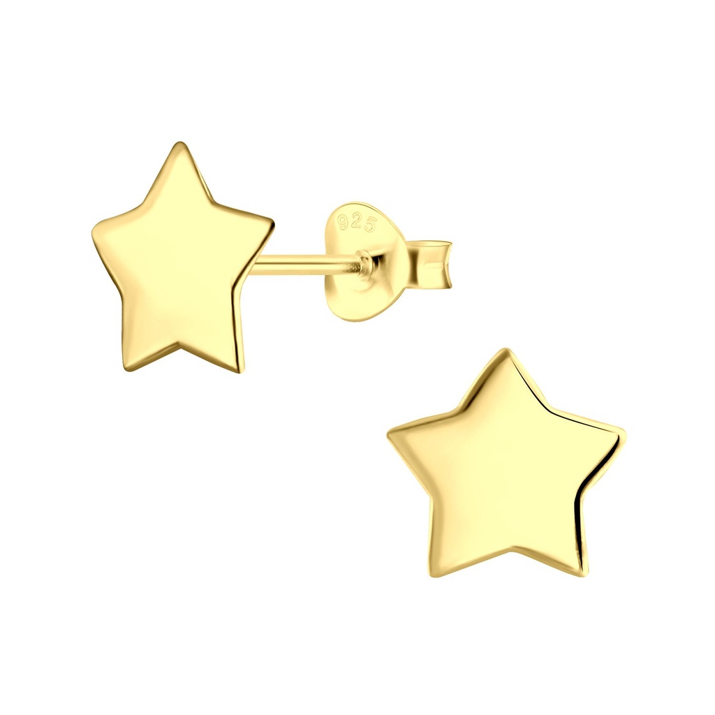 Silver Star Stud Earrings