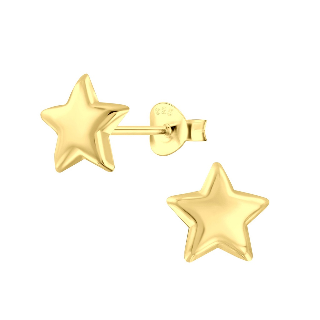 Puces d'oreilles étoile en argent