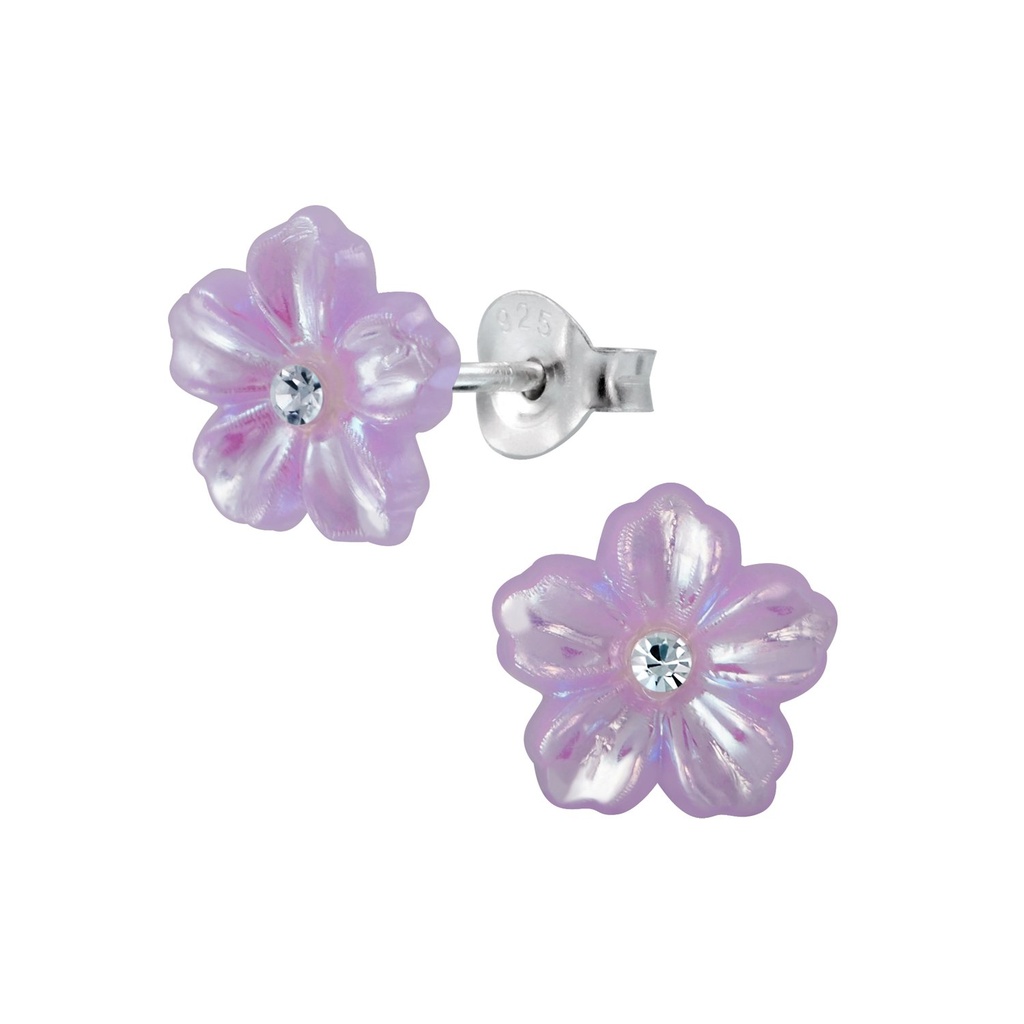 Silver Flower Stud Earrings