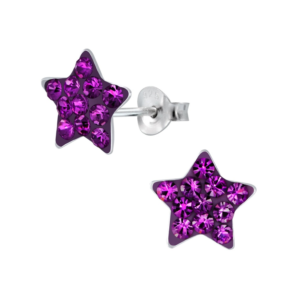 Silver Star Stud Earrings