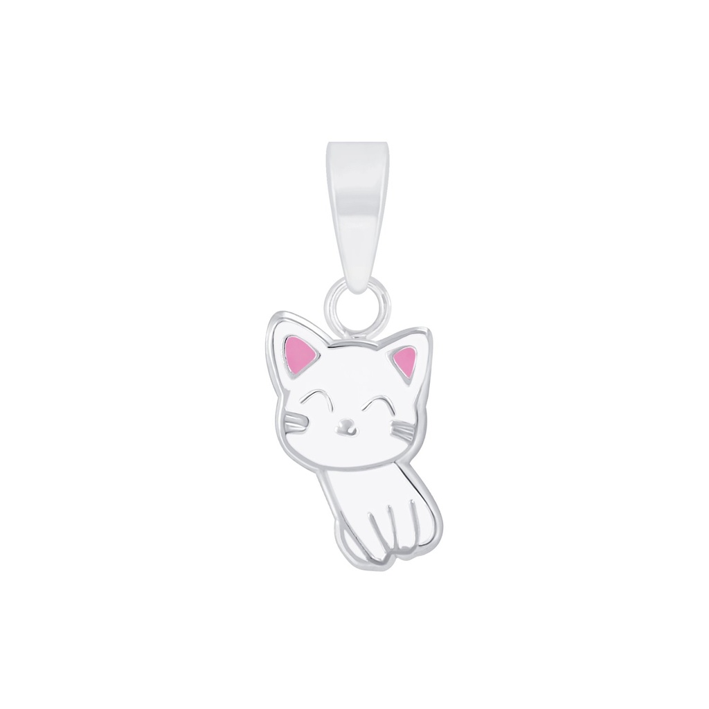 Pendentif chat en argent