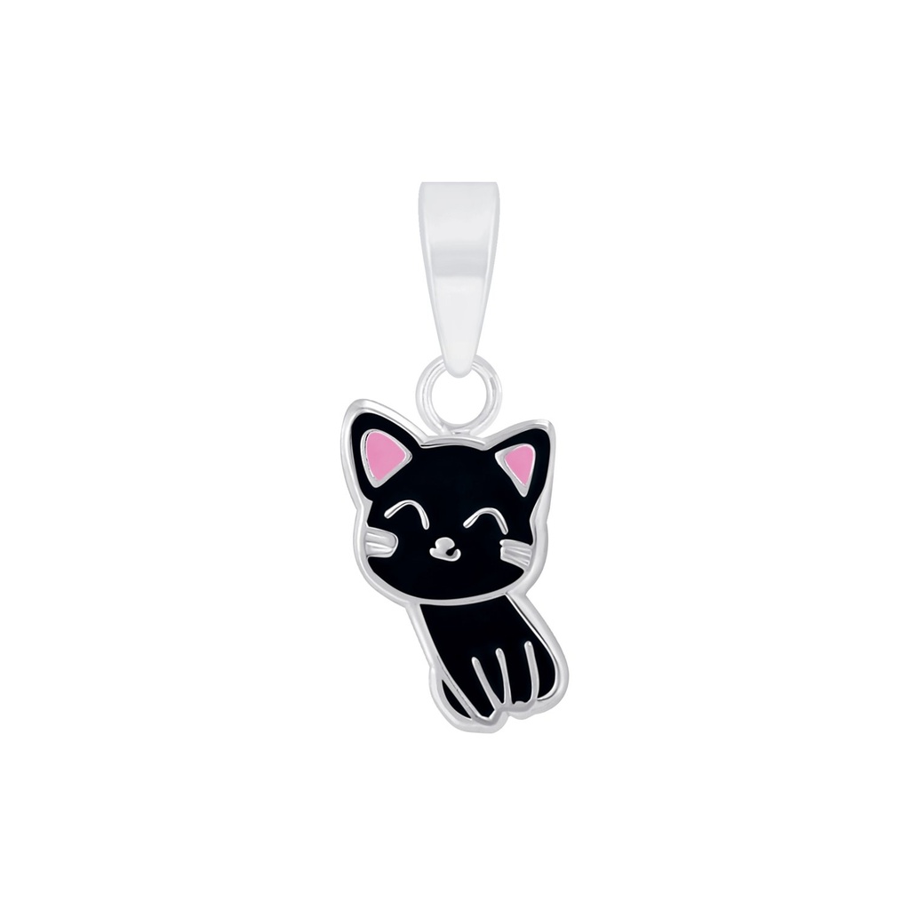 Pendentif chat en argent