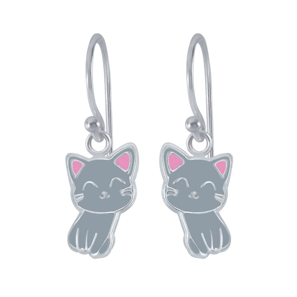 Silver Cat Earrings
