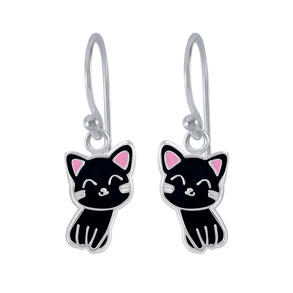 Silver Cat Earrings