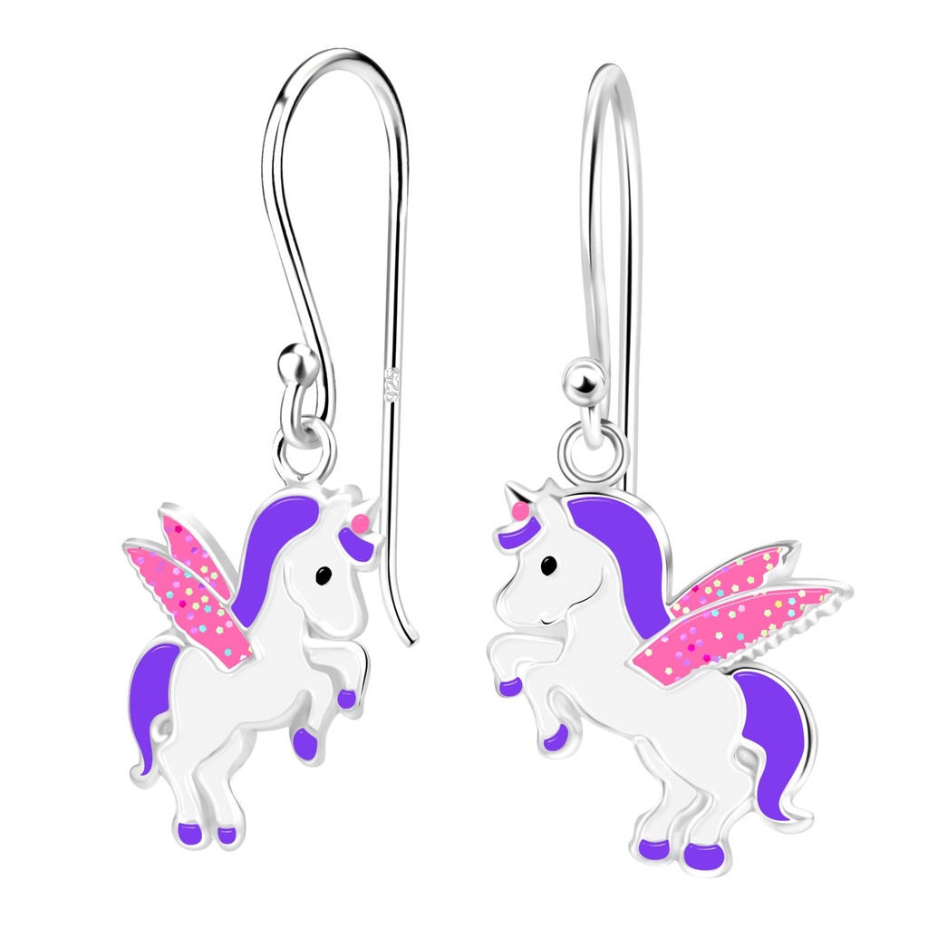 [10001174] Silver Unicorn Earrings