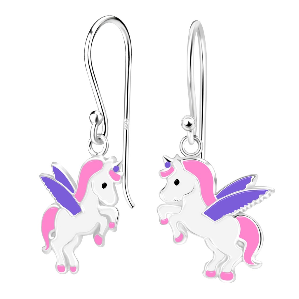 [10001173] Silver Unicorn Earrings