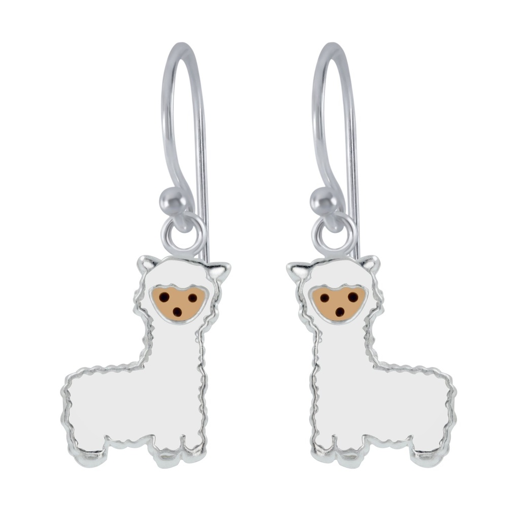 Boucles d'oreilles alpaga en argent