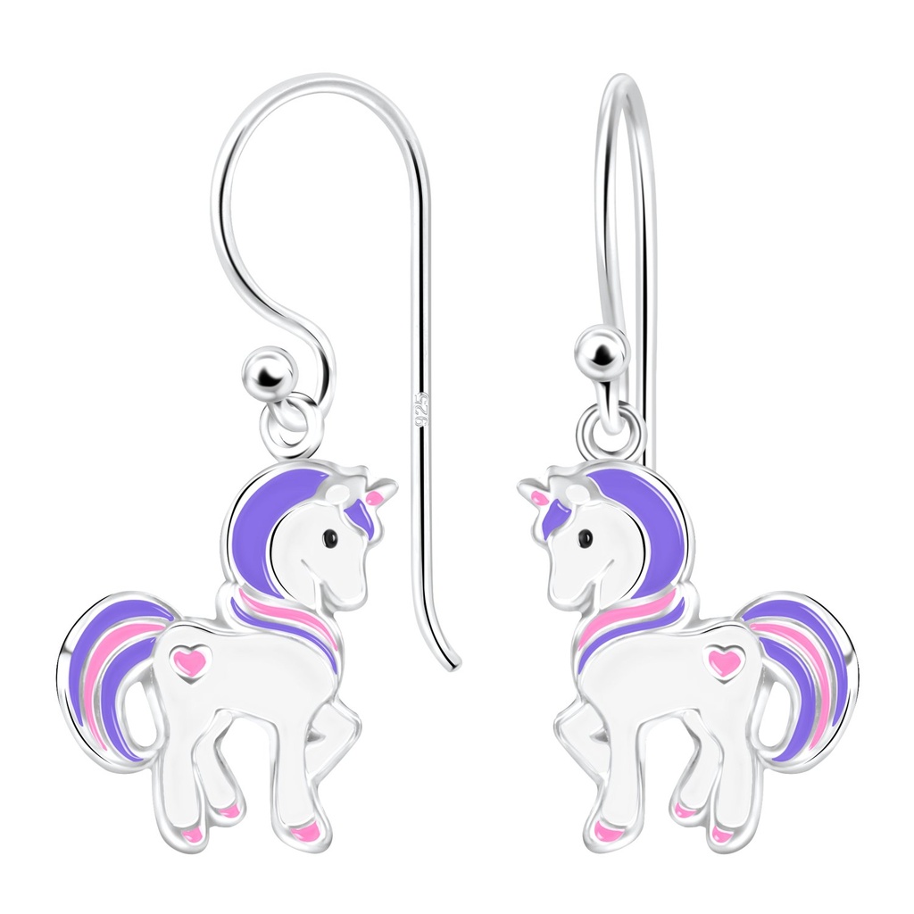 Silver Unicorn Earrings