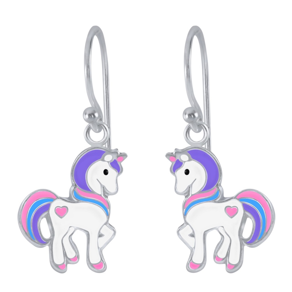 [10001144] Silver Unicorn Earrings