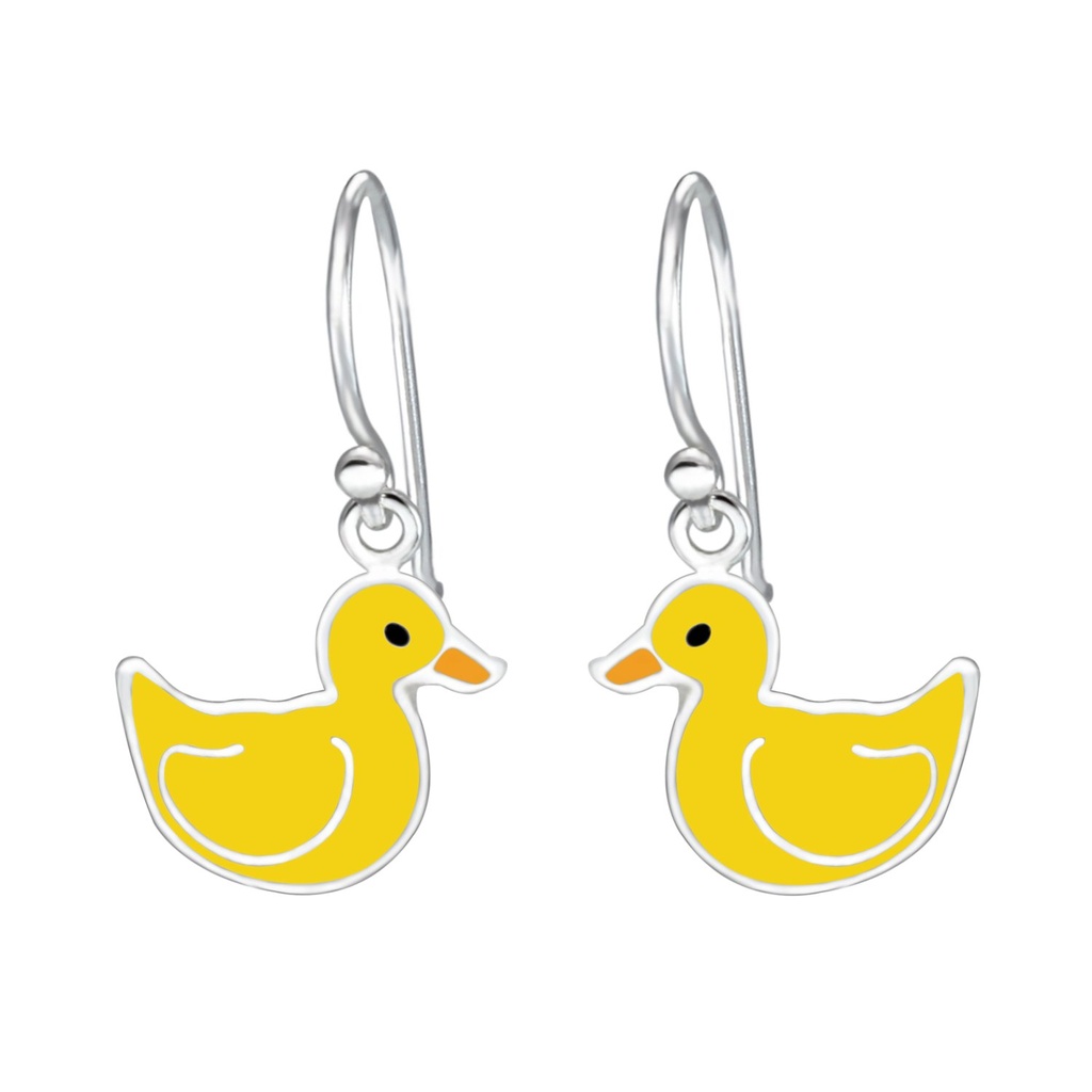 Boucles d'oreilles canard en argent
