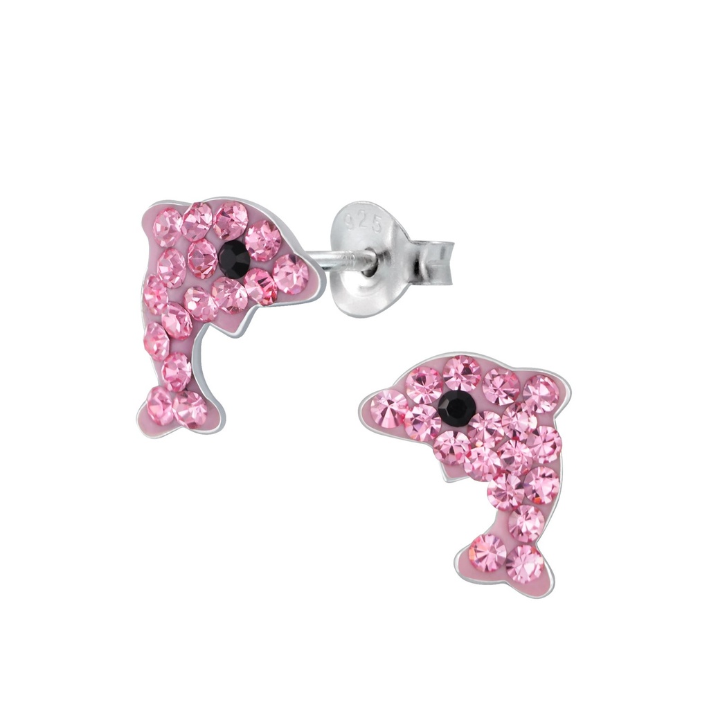 Puces d'oreilles dauphin en argent