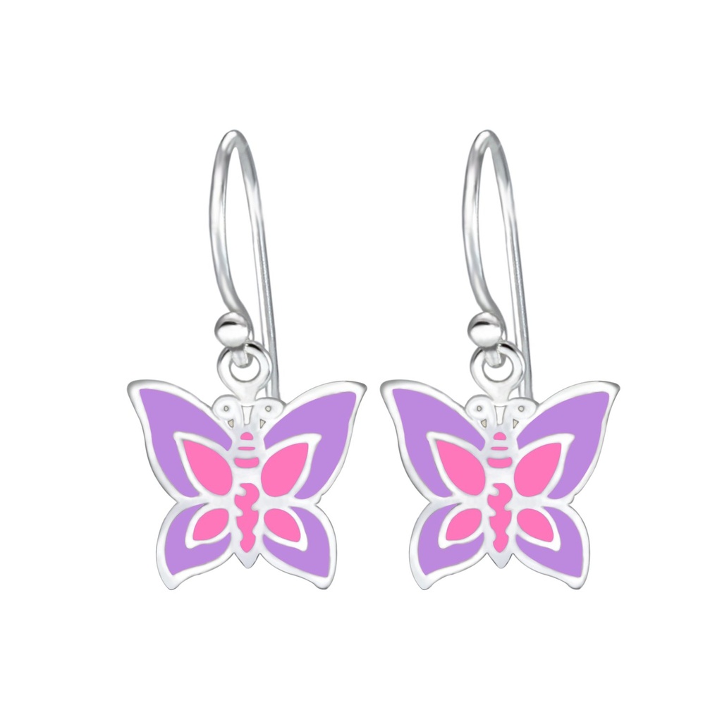 Boucles d'oreilles papillon en argent