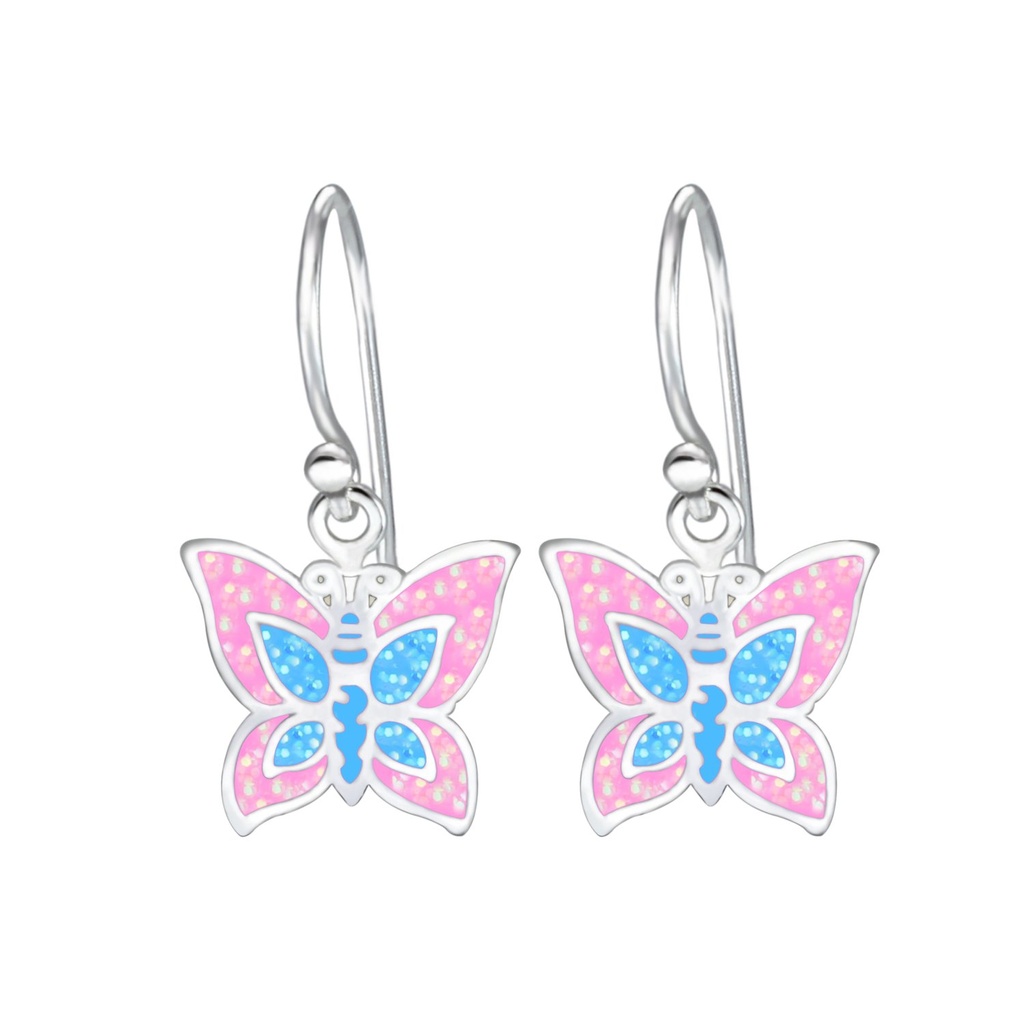 [10001108] Boucles d'oreilles papillon en argent