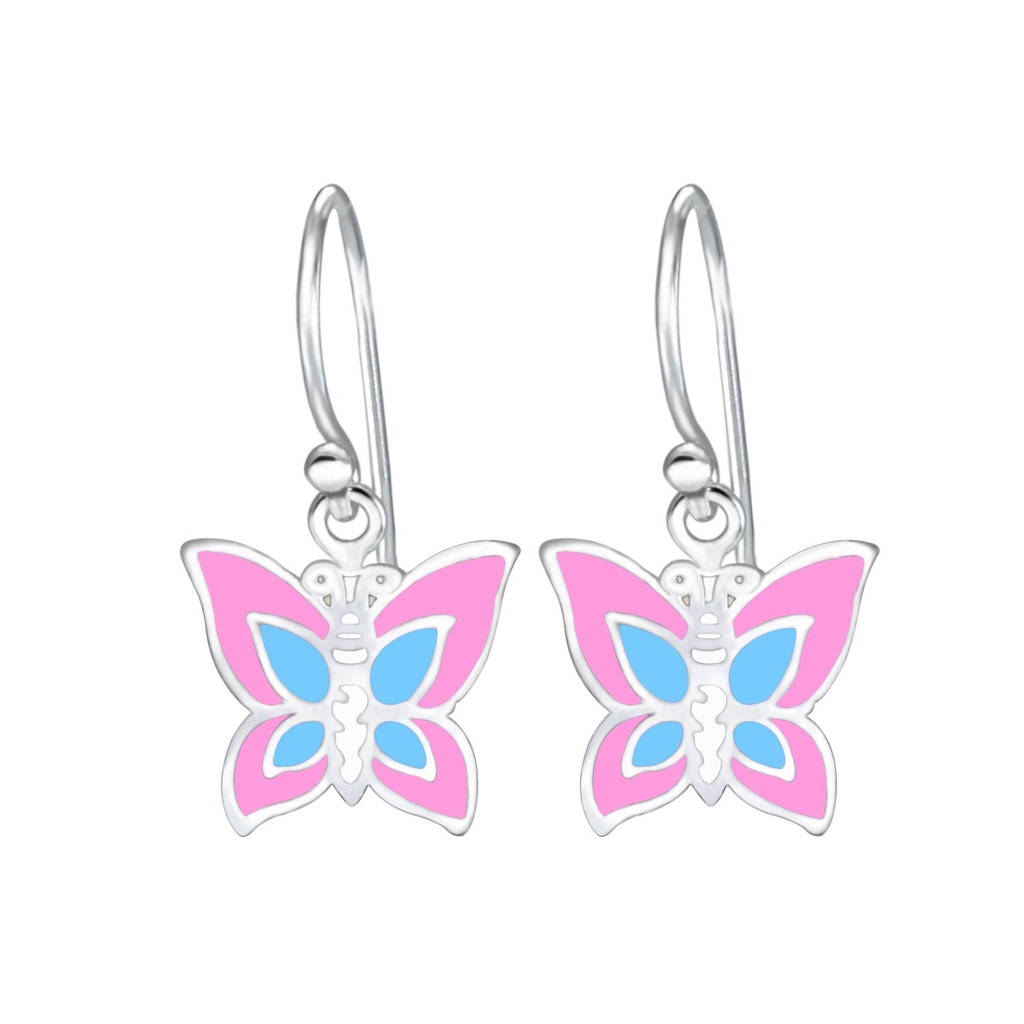 Boucles d'oreilles papillon en argent