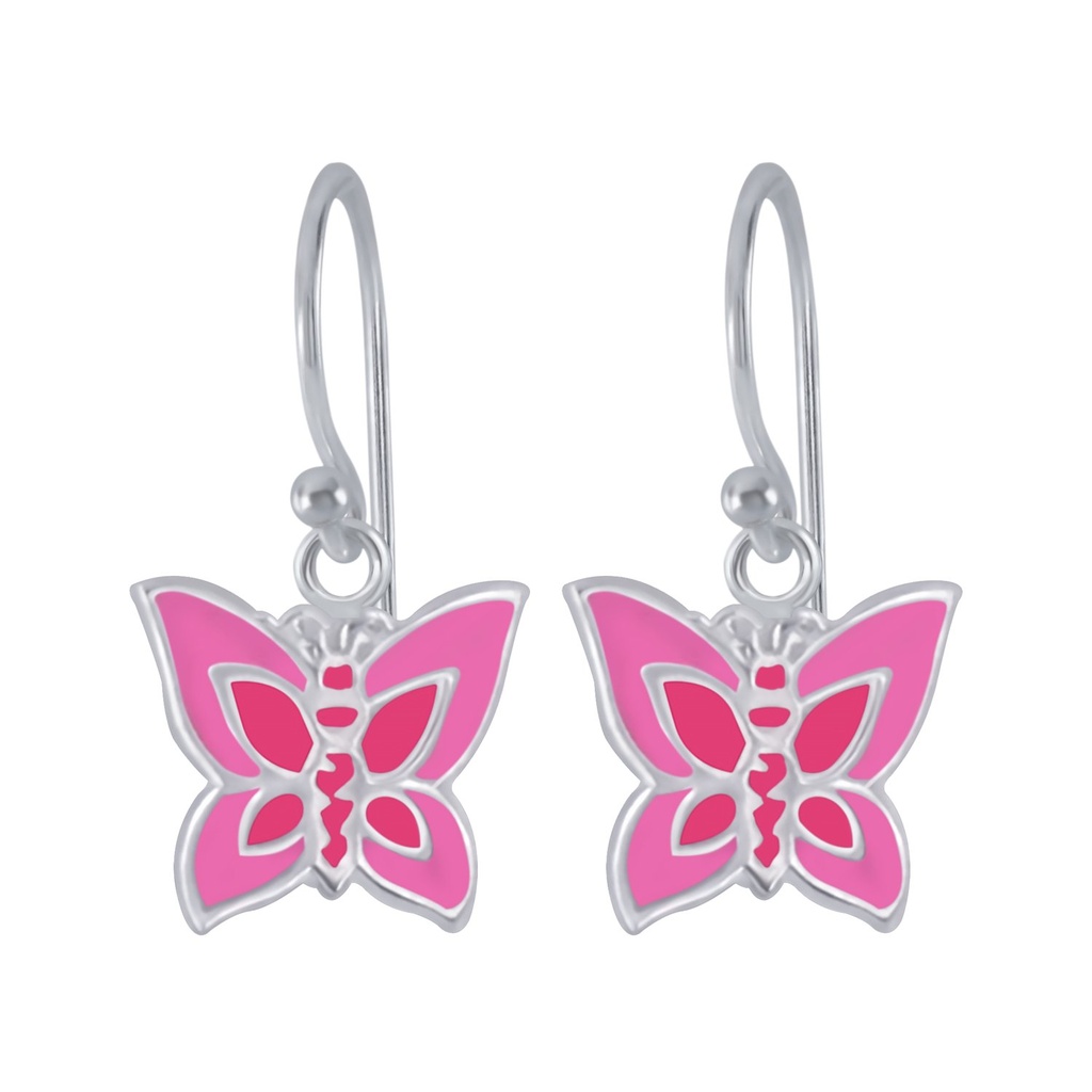 Boucles d'oreilles papillon en argent