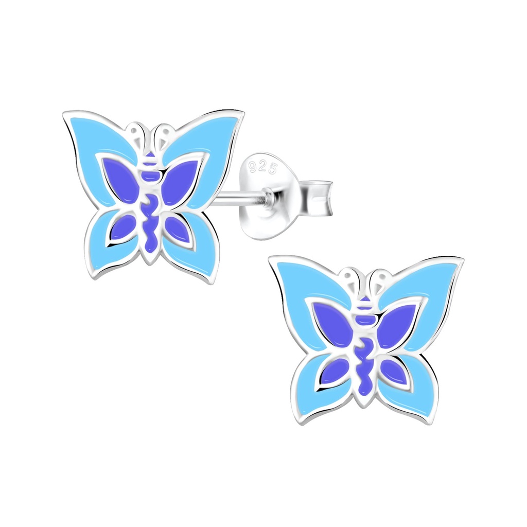 Silver Butterfly Stud Earrings