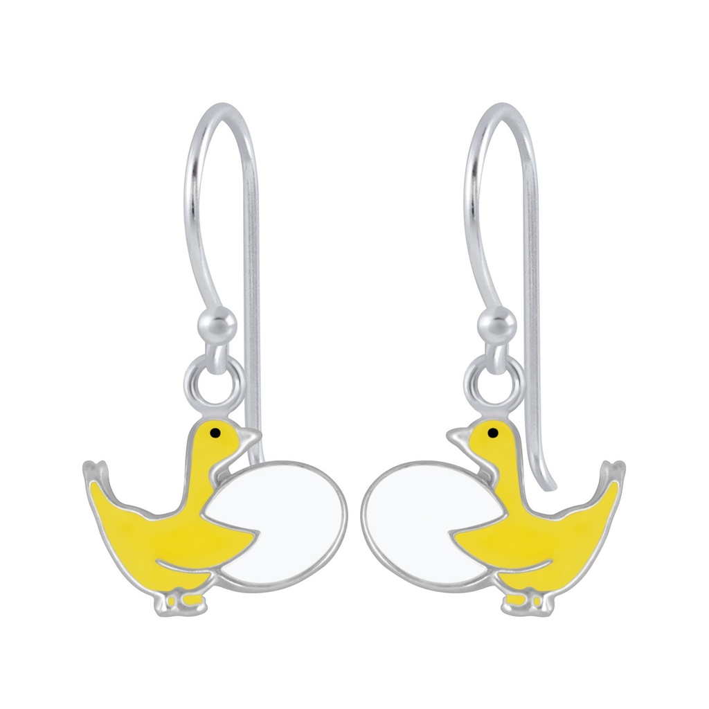 [10001075] Boucles d'oreilles oie en argent