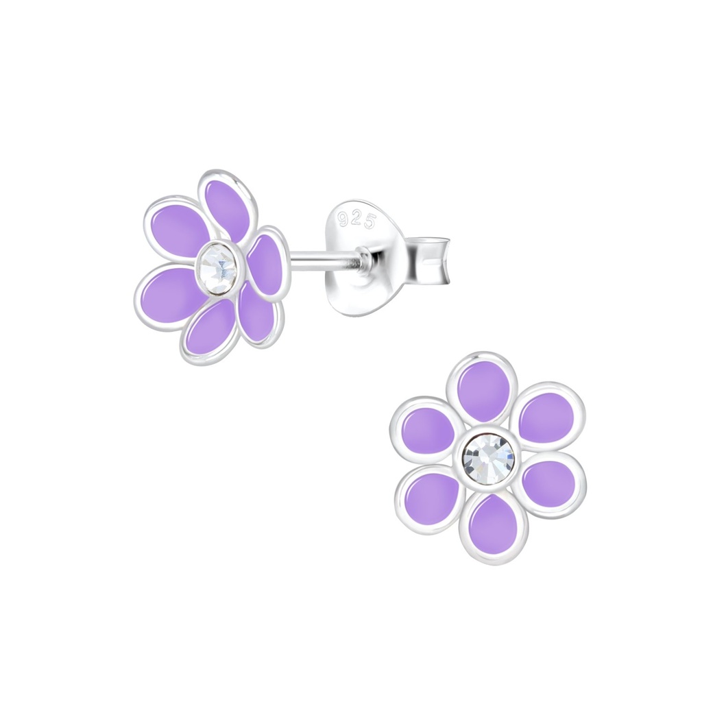 [10001050] Silver Flower Stud Earrings