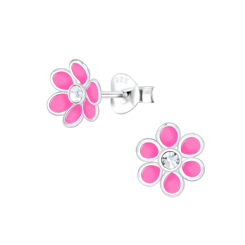 [10001049] Silver Flower Stud Earrings