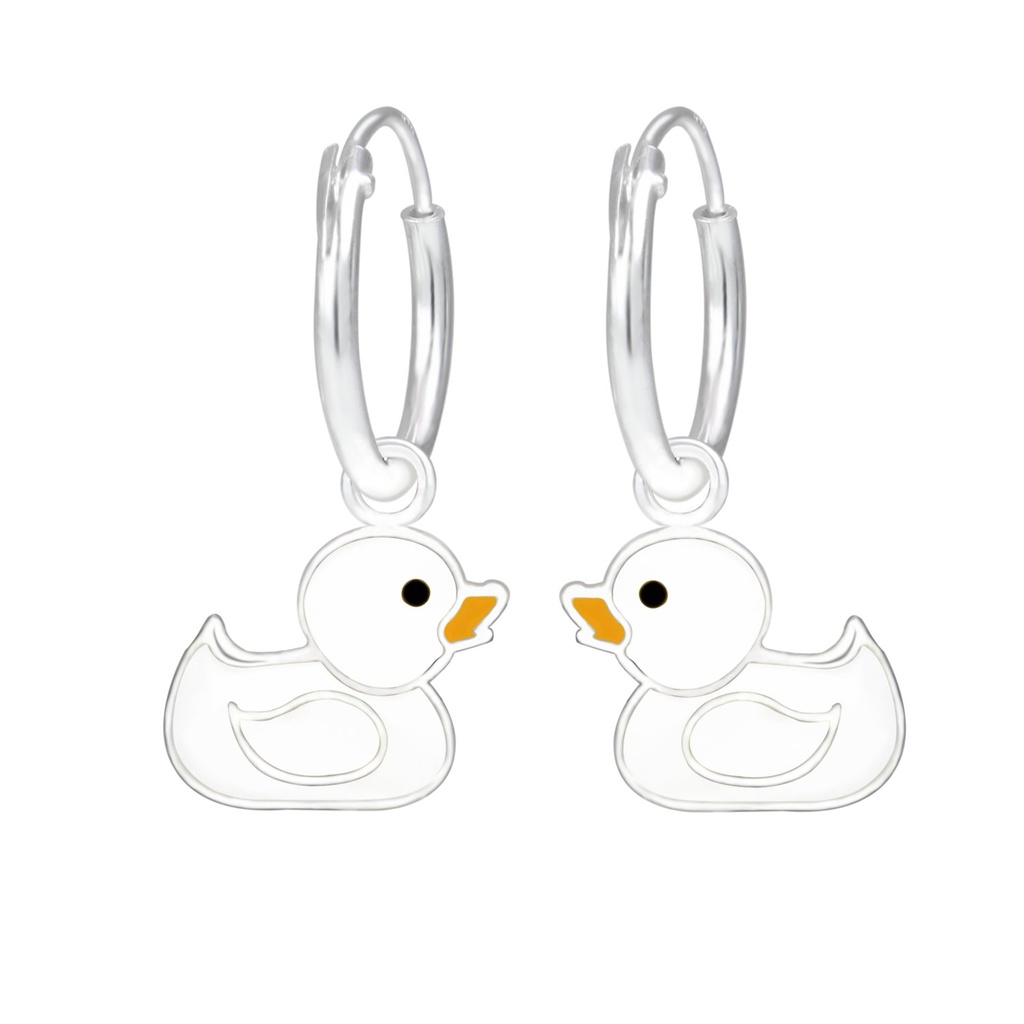 Créoles canard en argent